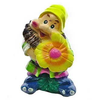 Фигура из гипса Гном с ромашкой				