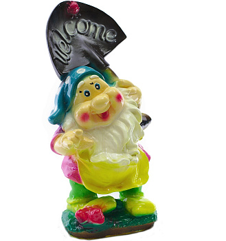 Фигура из гипса Гном Welcomе
