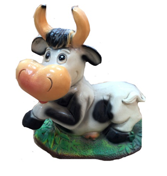 Фигура из гипса Корова веселая